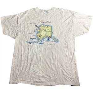Alaska Vintage Y2K Map Wildlife Graphic Tee